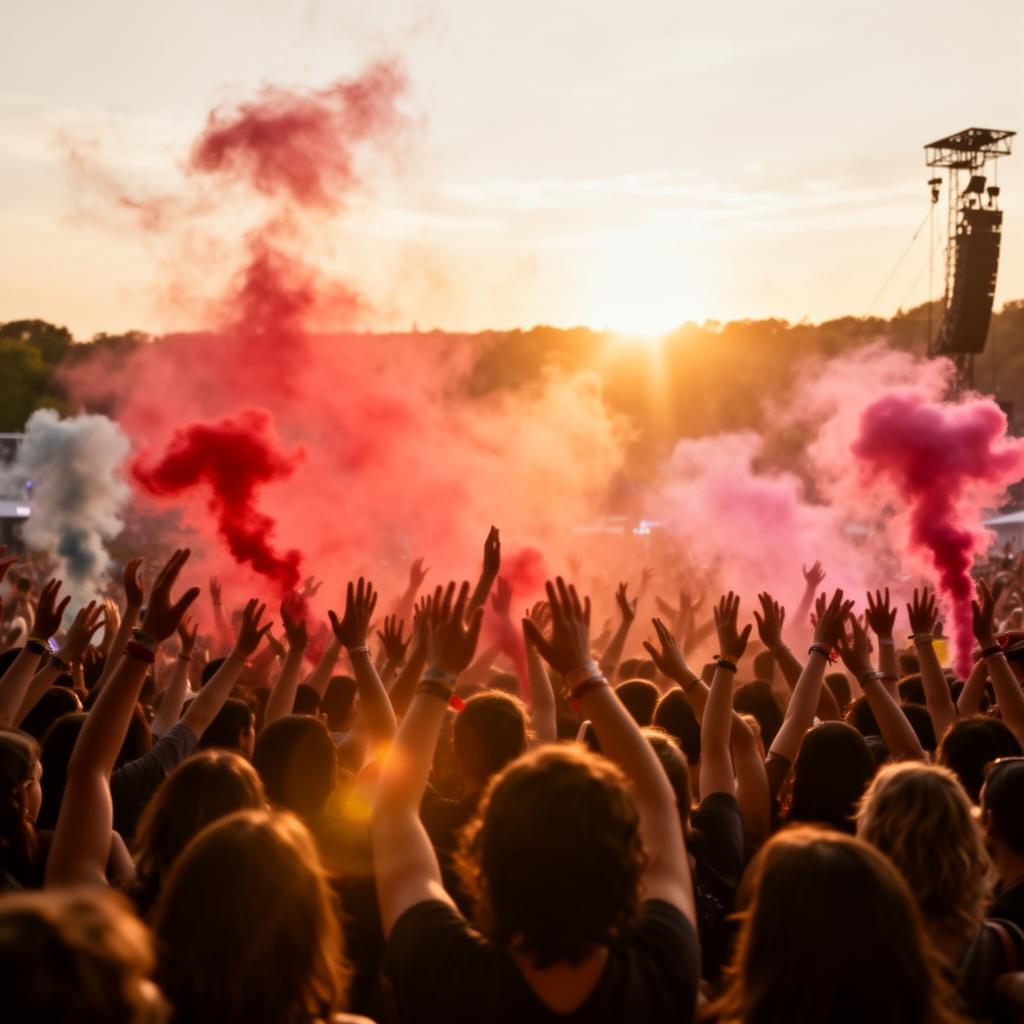 Bruidspaar omringd door confetti en sterretjes